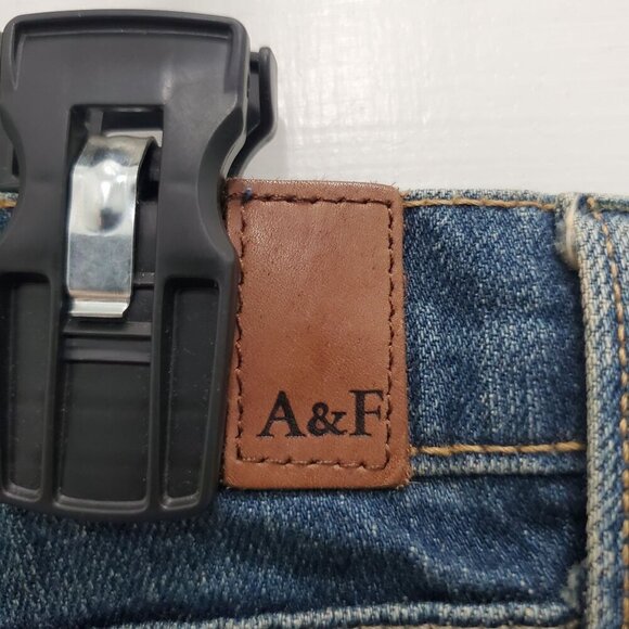 Abercrombie and Fitch Erin A&F Women's Medium Wash Straight Leg Denim Jeans 0S - Picture 6 of 7